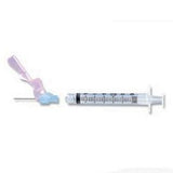 Medical syringe and butterfly needle set for home healthcare supply