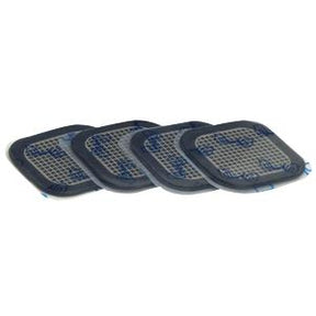 Four square adhesive electrode pads for medical or pain relief devices