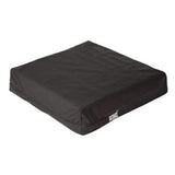 Black medical seat cushion with smooth cover for comfort and pressure relief