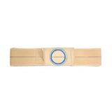 Beige flat panel support belt with center opening for medical waist support