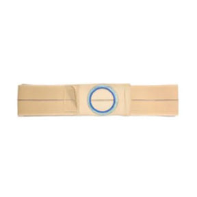 Beige flat panel support belt with center opening for medical waist support