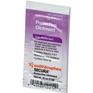 Single-use packet of protective ointment for skin care and medical supplies