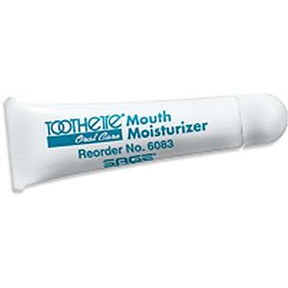 Tube of mouth moisturizer for oral care, labeled Toothite, white packaging, isolated