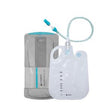 Medical urine drainage bag and leg strap with tube for home healthcare support