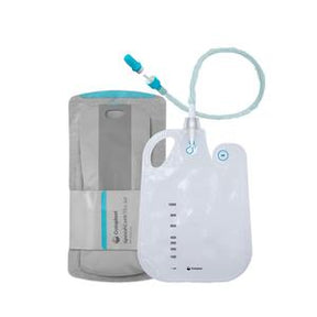 Medical urine drainage bag and leg strap with tube for home healthcare support