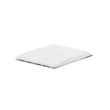 Sterile white medical gauze pad for wound care on a plain background