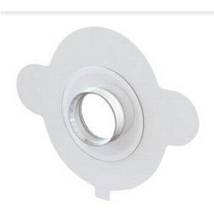 Adhesive ostomy barrier ring with central opening for medical supply use
