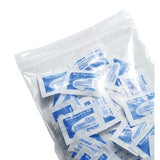Clear resealable bag of individually wrapped non-aspirin medical supply packets