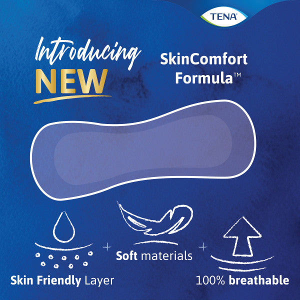TENA Sensitive Care Extra Coverage Very Light Bladder Leakage Liner for Women, Light Absorbency, 9" Long