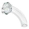 Clear replacement plastic curved urinal spout for medical use