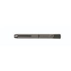 Close-up of a black medical pen injector on a white background, essential medical supply