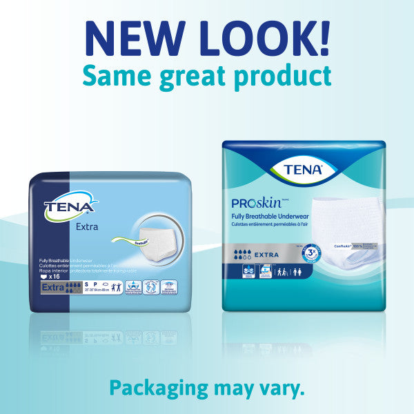 TENA ProSkin Extra Protective Incontinence Pull-Up Underwear, Moderate Absorbency, Unisex, 25" - 35"
