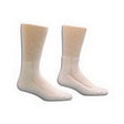 Pair of white crew socks for medical and diabetic foot care support