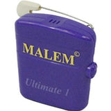 Purple MALEM Ultimate 1 medical alert device with clip and gold lettering, for chronic condition management