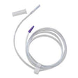 Sterile medical tube with connector for home medical supply delivery
