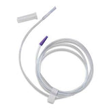 Sterile medical tube with connector for home medical supply delivery