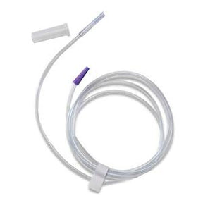 Sterile medical tube with connector for home medical supply delivery