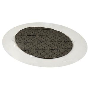Adhesive hydrocolloid barrier seal for ostomy or wound care on white background