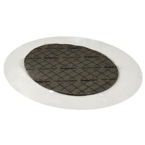 Adhesive hydrocolloid barrier seal for ostomy or wound care on white background
