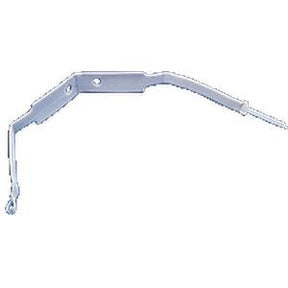 White metal support bracket with screw holes for medical equipment installation