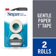 Nexcare gentle paper tape 1 inch wide, two rolls in packaging for medical supplies
