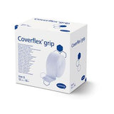 Coverflex grip elastic tubular bandage box with visible bandage roll, medical supplies packaging