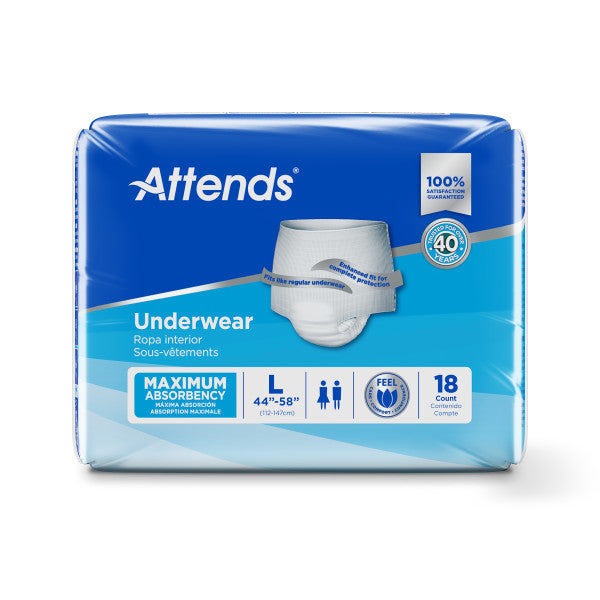 Attends Underwear, Maximum Absorbency, Large