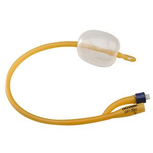 Latex Foley catheter with inflatable retention balloon, essential medical supply