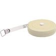 Retractable white measuring tape with metal tip for medical or home use