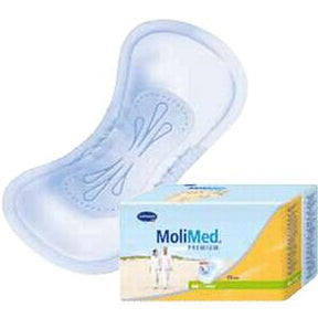 Incontinence pad with MoliMed Premium packaging, home medical supply product