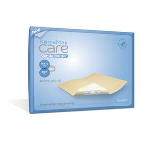 KerraMax Care Gentle Border medical absorbent dressing box with product image on front