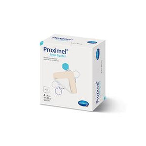 Box of Proximel Non-Border foam wound dressing for chronic wound care
