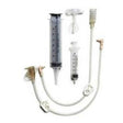 Feeding tube kit with syringes and extension tubes for home medical care