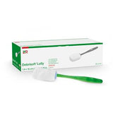 Debrisoft Lolly box with green-handled medical applicator for wound care