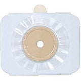 Ostomy barrier with central opening and adhesive border for medical use