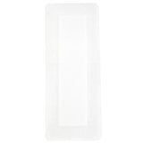 Sterile rectangular adhesive wound dressing for medical use on white background