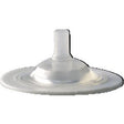 Transparent medical adhesive barrier with central tube for ostomy supplies