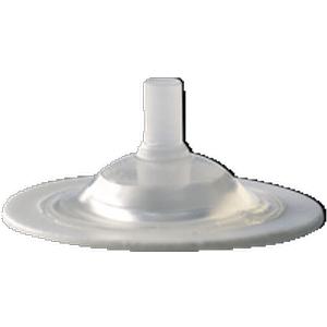 Transparent medical adhesive barrier with central tube for ostomy supplies