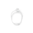 Top view of a white CPAP nasal mask headgear for sleep apnea therapy