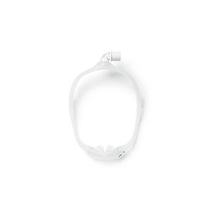 Top view of a white CPAP nasal mask headgear for sleep apnea therapy