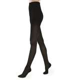 Black compression stockings for legs, medical support hosiery on model