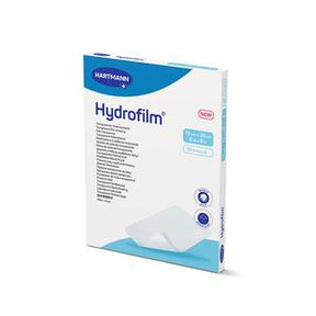 Hydrofilm sterile transparent wound dressing box with blue and white packaging for medical use