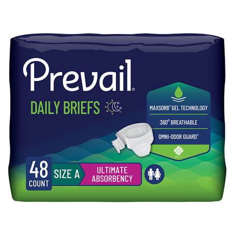 Prevail Bariatric Incontinence Brief for Men & Women, Size A