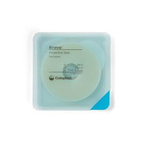 Brava protective seal in clear packaging, ostomy accessory for skin protection