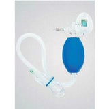Manual resuscitator bag with face mask and air tubing for emergency breathing support