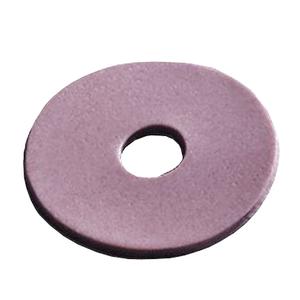 Purple foam medical cushion pad with a central hole, circular design, isolated on white background