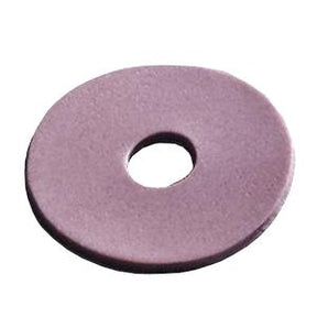 Purple foam medical cushion pad with a central hole, circular design, isolated on white background