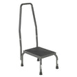 Medical step stool with safety handrail, non-slip platform, and sturdy legs for support