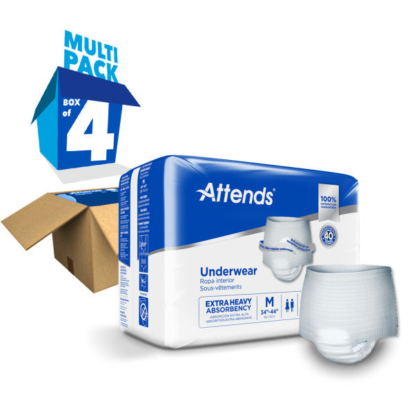 Attends Underwear, Extra Heavy Absorbency, Medium