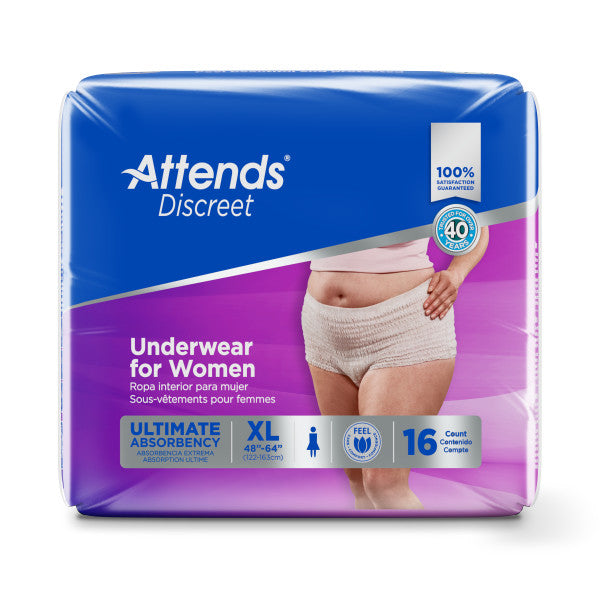 Attends Discreet Women's Underwear, X-Large